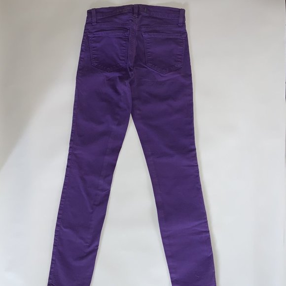 J BRAND BRIGHT PURPLE SKINNY LEG STRETCH JEANS USA MADE - SIZE 24 - Picture 4 of 7